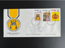 BRUNEI 1978 CIRCULATED FDC 10TH ANNIVERSARY CORONATION 01-08-1978 - Brunei (...-1984)