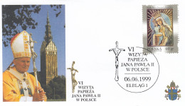 POLAND Cover 5-35,popes Travel 1999 - Papi