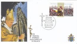 POLAND Cover 5-43,popes Travel 1999 - Papi