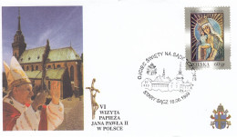 POLAND Cover 5-56,popes Travel 1999 - Papi