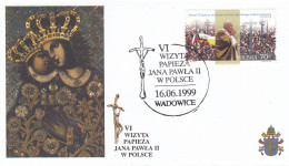 POLAND Cover 5-58,popes Travel 1999 - Papi