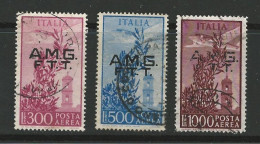 ● ITALIA TRIESTE ֍ 1948  Posta AEREA Campidoglio ֍ N. 14 / 16 Usati ● Fil. Ruota ֍ Cat. 640,00 € ● N. 1685 K ● - Correo Aéreo