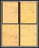 0546 Lot 2 Lettres Réutilisées Gendarmerie Nationale Force Publique Guercif Lettre Cover Occupation Du Maroc War Signées - Sammlungen