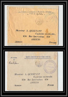 1031 Lot 2 Lettres 2ème Régiment De Tirailleurs Algériens 4ème Bataillon Poste De Nekhila Cover Occupation Du Maroc War - Collections