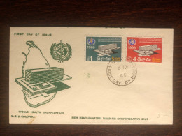 CEYLON SRI LANKA  FDC COVER 1966 YEAR WHO HEALTH MEDICINE - Sri Lanka (Ceylan) (1948-...)