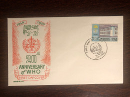 CEYLON SRI LANKA  FDC COVER 1968 YEAR WHO HEALTH MEDICINE - Sri Lanka (Ceylan) (1948-...)