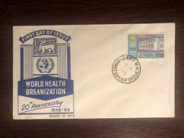 CEYLON SRI LANKA  FDC COVER 1968 YEAR WHO HEALTH MEDICINE - Sri Lanka (Ceylan) (1948-...)