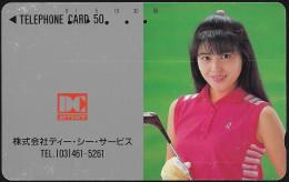 Japon, Télécarte : Jeune Femme Jouant Au Golf - Deportes