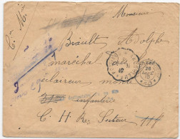 WW1 1915 TRESOR ET POSTES 10 Ambulant POITIERS ANGOULEME Cachet Destinataire N'a Pu être Atteint - Guerre De 1914-18