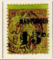 Martinique - (1888) - Timbre   Des Colonies Surcharge 15 C. Sur 20 C.   Oblitere - Usati