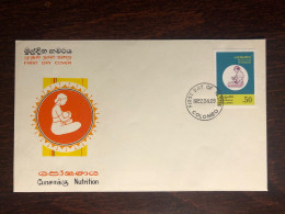 SRI LANKA  FDC COVER 1982 YEAR NUTRITION HEALTH MEDICINE - Sri Lanka (Ceylan) (1948-...)