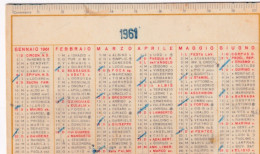 Calendarietto - Anno 1961 - Tamaño Pequeño : 1961-70