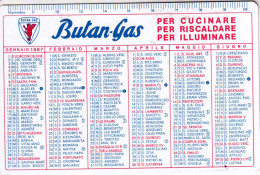 Calendarietto - Butan Gas - Anno 1967 - Petit Format : 1961-70