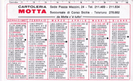 Calendarietto - Cartoleria Motta - Anno 1967 - Petit Format : 1961-70