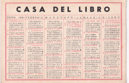 Calendarietto - Casa Del Libro - Anno 1961 - Tamaño Pequeño : 1961-70