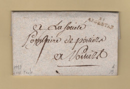 Argentan - 59 - Orne - An 2 - Comite De Correspondance - Voir Texte Imprime - Jacobins - Envois De Paquest Par La Poste - 1701-1800: Precursores XVIII