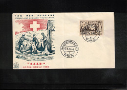 Saar 1956 Rotes Kreuz - Red Cross FDC - FDC