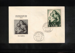 Saar 1954 Marian Year - Painting Raffaello FDC - FDC