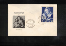 Saar 1954 Marian Year - Painting Albrecht Duerer FDC - FDC