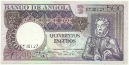 Angola - 500 Escudos - 10.6.1973 - Pick: 107 - Serie BY - Luiz De Camões - PORTUGAL - Angola