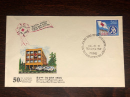 SRI LANKA  FDC COVER 1986 YEAR RED CROSS HEALTH MEDICINE - Sri Lanka (Ceylan) (1948-...)