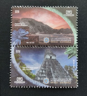 2023 MEXICO GUATEMALA JOINT ISSUE Mayan Pyramids MNH Unm Pair Ltd. Ed. Issue - Emissions Communes