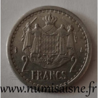 MONACO - KM 121 - 2 FRANCS 1943 - NON DATÉ - LOUIS II - TTB/SUP - 1922-1949 Louis II