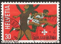 Switzerland 1974 - Mi 1018 - YT 948 ( Sports : Rhythmics Gymnast & Hurdlers ) - Gymnastique
