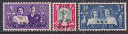 South/Suid Africa 1947 KGV1 Set Royal Visit OVPT SWA MNH SG 111-113  ( C277 ) - Unused Stamps