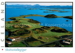 73732538 Skutustadagigar Iceland Fliegeraufnahme Krater Am Mavatn-See  - Islande