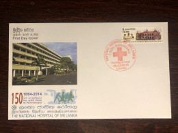 SRI LANKA  FDC COVER 2015 YEAR RED CROSS HOSPITAL HEALTH MEDICINE - Sri Lanka (Ceylan) (1948-...)