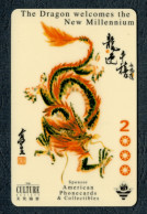 Singapore Old Phonecard I2U Global Calling Card Millennium Dragon Mint Unused - Singapore