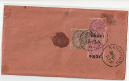 Straits Settlements Queen Victoria Stamps On Cover With Registered Post From Penang To India 1899 (s10) - Straits Settlements