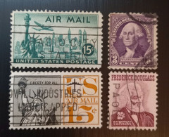 Etat Unis 1883 George Washington, 1947 New Airmail Stamps Timbres Poste Aérienne &  Presidential  Lot 4 - Usati