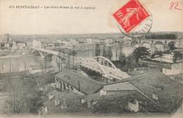 FRANCE - Montauban - Vue Sur Les Deux Ponts à Vol D'oiseau - Carte Postale Ancienne - Montauban