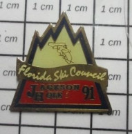 922 Pin's Pins / Beau Et Rare / SPORTS / JACKSON HOLE 91 FLORIDA SKI COUNCIL - Wintersport