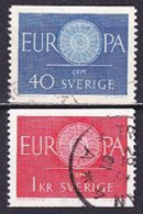 1960. Sweden. Europa (C.E.P.T.) - Wheel. Used. Mi. Nr. 463-64 - Usados