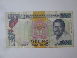 Tanzania 500 Shilingi 1989 Banknote,see Pictures - Tanzania