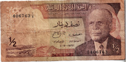 TUNISIE - ½ Dinar 1972 (406763) - Tunesien