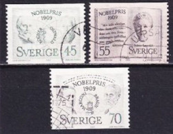 1969. Sweden. Nobel Prize Winners 1909. Used. Mi. Nr. 662-64 - Usados