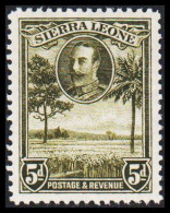 1932. SIERRA LEONE. Georg V  & Landscapes 5 D. Very Light Hinged.  (MICHEL 124) - JF542088 - Sierra Leone (...-1960)