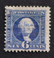 U.S. 1869 6c Washington SCARCE Mint /OG/H With Certificate - Ongebruikt