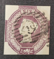 1854 QV 6d Mauve H3(1) Embossed 2+ Margins SG#58 - Used Stamps