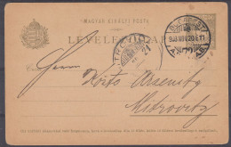 ⁕ Hungary - Ungarn 1903 ⁕ Budapest - Mitrovica, Levelező-lap, Magyar Kir. Posta 5 Filler ⁕ Postal Stationery - Entiers Postaux