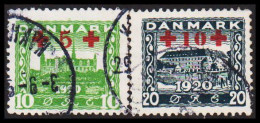 1921. DANMARK. Red Cross. Complete Set.  (Michel 116-117) - JF541763 - Gebraucht