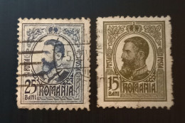 Roumanie 1908 & 1909 King Karl I - Modèle: Pompilian Gravure: G.Popescu - Usati