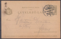 ⁕ Hungary - Ungarn 1907 ⁕ Rijeka - FIUME, Levelező-lap, Magyar Kir. Posta 5 Filler ⁕ Postal Stationery - Enteros Postales