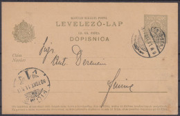 ⁕ Hungary - Ungarn 1907 ⁕ ZENGG / SENJ - FIUME Levelező-lap, Magyar Kir. Posta 5 Filler Dopisnica ⁕ Postal Stationery #5 - Enteros Postales