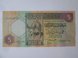 Libya 5 Dinars 1991 Banknote See Pictures - Libyen