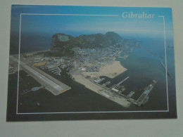 D200793    CPM AK    GIBRALTAR   Aerial View -Airport  Harbour  Port  Porto - Gibraltar